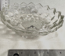 Three Footed  Clear Glass Bowl Candy DISH  NO CHIPS picture