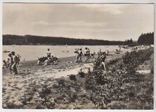 Postcard Geyer/Erzgeb. At the reservoir, approx. 1967, Erhard Neubert, run, used good picture
