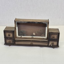 Vintage Japan Wooden Diorama Shadow Box Mini Drawers Jewelry Trinket Photos picture