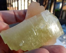 Gorgeous Candy-Apply Green Fluorapophyllite / Apophyllite with Pink Stilbite picture