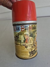 RARE VINTAGE WILD BILL HICKOK 1955 ALADDIN THERMOS,NASHVILLE,TENN.U.S.A. picture