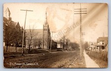 JH8/ Danville Ohio RPPC Postcard c1910 South Market St Church Homes  52 picture