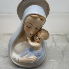 Vintage Shafford #4150 Madonna and Child Head Vase Planter picture