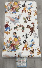 1980’s Walt Disney Productions Vintage Wallpaper Mickey Mouse Snow White Bambi picture