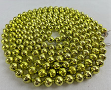 7  1/2 ft Vintage LIME GREEN Mercury Glass Beaded Christmas Garland Strand, 1/2