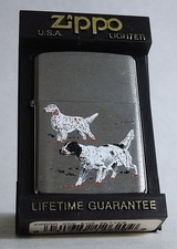 * 1995 * ENGLISH SETTER Hunting Bird Dogs Zippo Lighter New in BOX picture