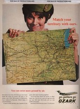 1967 Ozark Airlines - Original Classic 10x13 Vintage Advertisement Ad LG2 picture