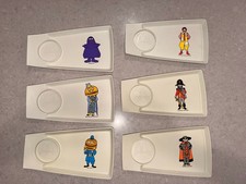 1970's McDonald's Plastic Kids Meal Trays (Complete Set of 6) Vintage 11x6 picture