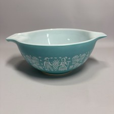 Pyrex #442 Amish Butterprint Turquoise Cinderella 1-1/2 Qt Mixing Bowl picture