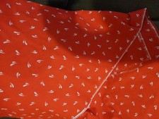 VINTAGE WAMSUTTA OTC COTTON RED WITH WHITE FABRIC APPROX 5 YARD picture
