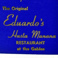 1960s Eduardo's Hasta Manana Restaurant Prime Show Beef Coral Gables Miami FL picture