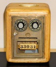 Antique U S Post Office Box Door Bank-Dual Dial 