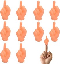 Tiny Hands for Fingers - 10 Pcs Cute Mini Hand Puppet (Middle Finger Sign) Premi picture