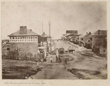  1858s PHOTO AUSTRALIA QUEENSLAND - OLD QUEEN ST BRISBANE, LATER PRINT picture