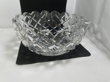 Vintage Signed Afors Brilliant 1/2 Sweden Fruit Salad Bowl Cut Glass 9” picture