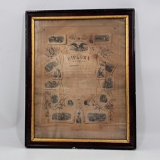 1884 Agricultural Fair Diploma Indiana Southern Michigan Americana picture