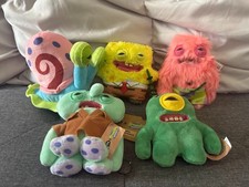 Zuru Fuggler x SpongeBob Squarepants Keychain Plush Ring Set 5 NWT  Gary Patrick picture
