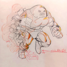 X-Men Juggernaut Vintage Original Animation Production Drawing with Notes RARE picture
