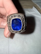 VTG Allied Signal Excellence & Dedication Service Ring with Blue Stone Size 13.5 picture