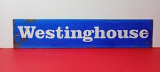 Vintage WESTINGHOUSE ELECTRIC Porcelain Enamel Metal sign 12