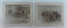 Two Cabinet Photos, Teachers & Students Cutting Firewood, Brewer, Maine, 1880s picture