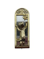 Vintage Signed AJC Gold Tone Climbing Cat Kitty Chasing Butterfly Brooch Pin picture