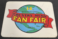 1985 14th International COUNTRY MUSIC FAN FAIR Vintage Pinback Button picture