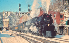 Chessie System Railroad Steam Locomotive #614T - Thurmond, WV 35mm photo Slide picture
