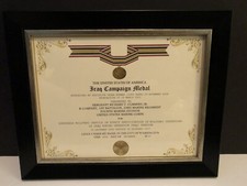 IRAQ CAMPAIGN MEDAL COMMEMORATIVE CERTIFICATE w/Free Printing picture
