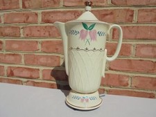 Scarce Antique Vintage Porcelier Percolator Tulips Gold Trim Excellent picture