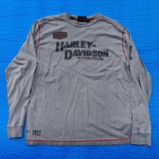 Harley-Davidson Men’s Gray Long Sleeve T-Shirt Est. 1903 Graphic Size XL picture