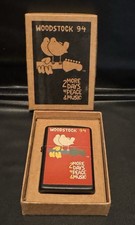 ZIPPO 1994 WOODSTOCK DOUBLE DOVE BLACK MATTE  LIGHTER UNFIRED IN BOX  RARE picture