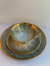 HANDEL BAVARIA GERMANY VTG TRIO TEA SET CUP SAUCER DESSERT PLATE picture