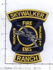 California - Skywalker Ranch CA Fire Rescue EMS Fire Dept Patch Star Wars v3 picture