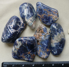 LARGE Deep Blue Sodalite Polished Stones (3