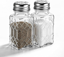 Salt and Pepper Shakers Set Salt Shaker 2 Pcs High Transparency Glass picture