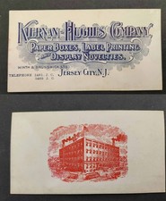 c1908 antique KIERNAN HUGHES CO jersey city nj PAPER BOXES label printing picture