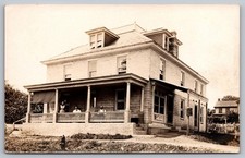 Boarding House~Restaurant~Guests on Porch c1904-18 Vintage Antique RPPC Postcard picture