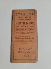 1916 Antique Syracuse High Grade Animal Brand Fertilizer Notebook and Calendar picture