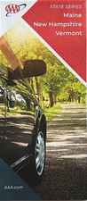 New AAA MAINE NEW HAMPSHIRE VERMONT STATE ROAD MAP Highway Tour LATEST 2025 picture