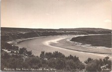 RPPC Medicine Bow Wyoming Ranch Scene on Medicine Bow River 1940s picture
