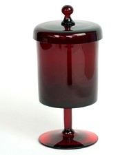 Italian Mid-Century Modern Ruby Red Glass 7 1/2