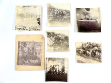 RARE Lot (x7) Philippine-American War soldiers Hilongos  antique photo picture