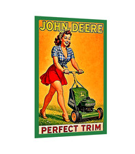 John Deere Sign or Fridge Magnet Tractors Lawnmowers Farm 6 Sizes picture
