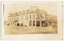 real photo Caldwell ID - Saratoga Hotel mailed 1907 antique postcard RPPC picture