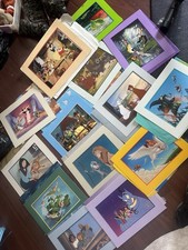 Vintage Disney Store Commemorative Lithograph Prints LOT of 14 - RARE picture