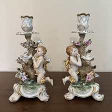 Vintage Sorelle Pair of porcelain candle holders picture