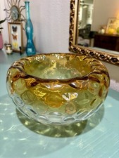 Vintage Mid-century Italian Or Murano Art Glass Bowl Round Shape picture