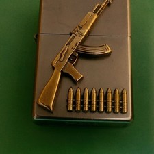 1 piece of brass AK47 personalized sticker Lighter DIY Accessories picture