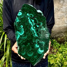 6.12LB Natural Green Malachite Slab Quartz Crystal Slice Ore Specimen Healing picture